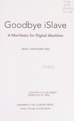 Goodbye iSlave A Manifesto for Digital Abolition