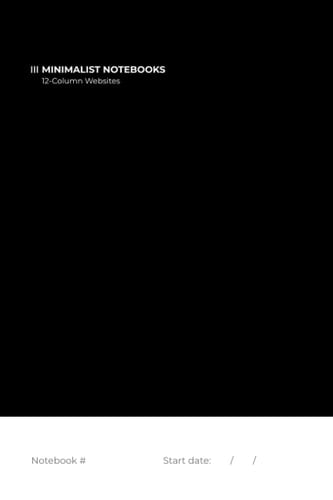 12-Column Website Sketching Notebook (Black) / 105 Pages / 6 x 9 in