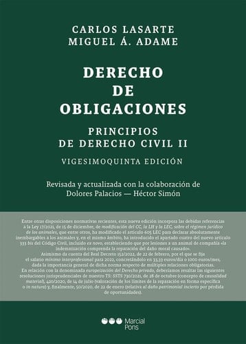 Principios de derecho civil Derecho de obligaciones. Tomo Segundo