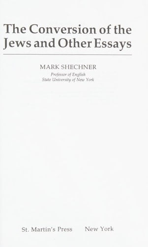 The Conversion of the Jews and Other Essays