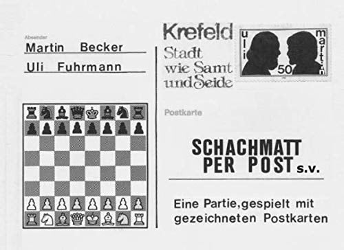 SCHACHMATT per POST S. v Eine Partie, Gespielt Mit Gezeichneten Postkarten