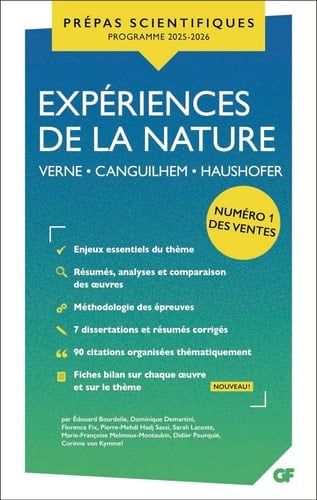 Expériences de la nature Prépas scientifiques Verne, Canguilhem, Haushofer