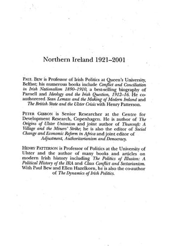 Northern Ireland 1921–2001