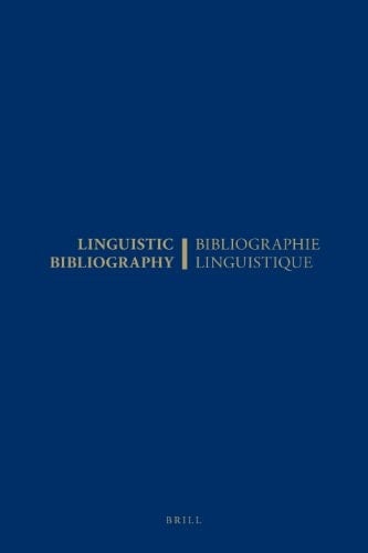 Bibliographie linguistique de l'année 1989/Linguistic Bibliography for the Year 1989 et complément des années précédentes/and Supplement for Previous Years