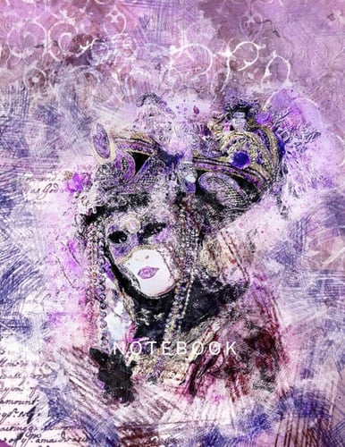 Notebook: College Ruled Paper (Lined Notebook) – Mask Carnival Paperback Cover - 8.5 x 11 inches (Letter size) - 120 Pages