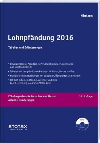 Lohnpfändung 2016 Tabellen und Erläuterungen