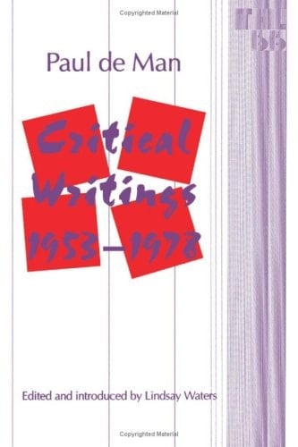 Critical Writings, 1953-1978