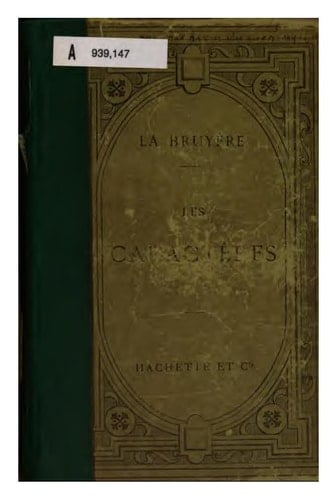 Caracteres (broche) (Les) (SALAMANDRE)