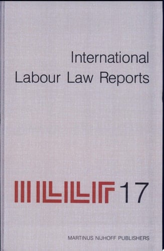 International Labour Law Reports - 17