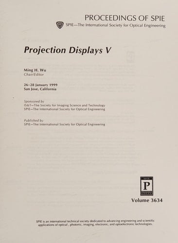 Projection Displays V 26-28 January 1999, San Jose, California