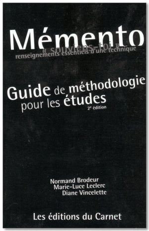 Mémento : souviens-toi, renseignements essentiels d'une technique : guide de méthodologie pour les études