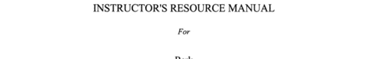 Instructors Resource Manual