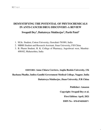 Demystifying The Potential of Phytochemicals in Anti-cancer Drug Discovery- A Review