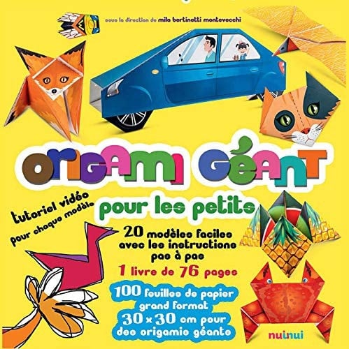 Origami géant pour les petits 20 modèles faciles avec les instructions pas à pas