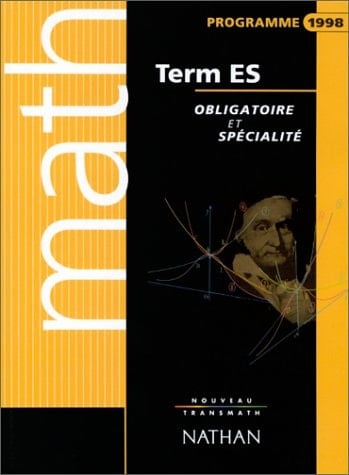 Math, term. ES Obligatoire et spécialité, programme 1998
