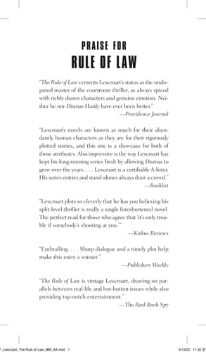 The Rule of Law A Novel