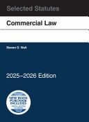 Commercial Law, Selected Statutes, 2025-2026
