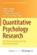 Quantitative Psychology Research The 78th Annual Meeting of the Psychometric Society