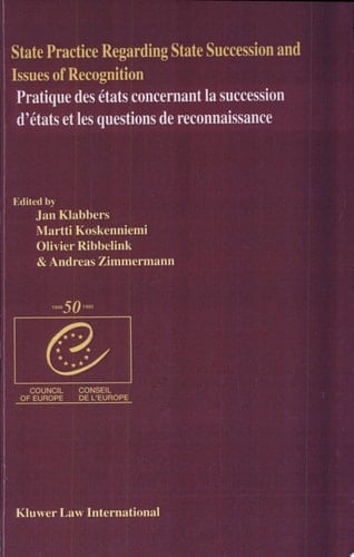 Pratique Des États Concernant la Succession D'états Et Les Questions de Reconnaissance