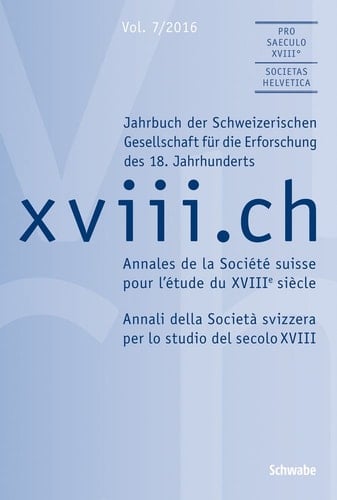 La médiation des savoirs dans la Suisse du XVIIIe siècle acteurs et pratiques