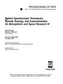 Optical Spectroscopic Techniques, Remote Sensing, and Instrumentation for Atmospheric and Space Research IV (Proceedings of Spie)