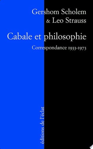 Cabale et philosophie correspondance 1933-1973