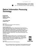 Optical Information Processing Technology (Proceedings of Spie)