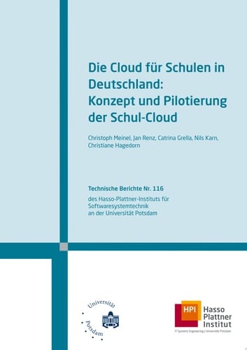 Die Cloud für Schulen in Deutschland Konzept und Pilotierung der Schul-Cloud