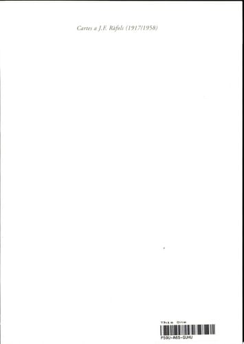 Cartes a J.F. Ràfols, 1917/1958