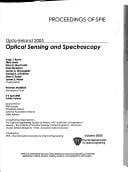 Opto-ireland 2005: Optical Sensing And Spectroscopy