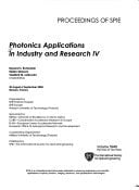 Photonics Applications in Industry and Research IV (Proceedings of Spie)