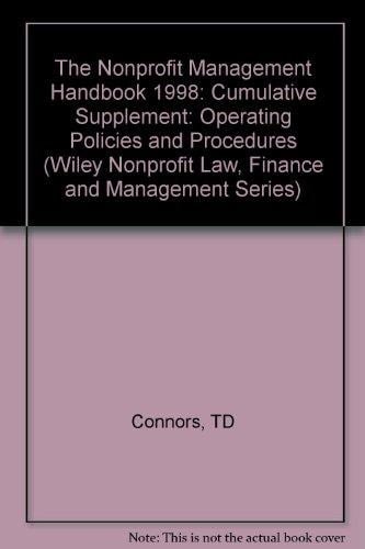 The Nonprofit Handbook, Management: 1998 Supplement (Wiley Nonprofit Law, Finance and Management Series)
