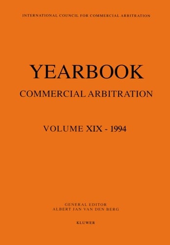 Commercial Arbitration Yearbook 1996