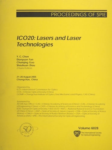 Ico20: Lasers and Laser Technologies (Proceedings of Spie)