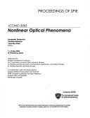 Icono 2005: Nonlinear Optical Phenomena (Proceedings of Spie)