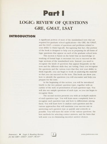 Logic & Reading Review for the GRE, GMAT, LSAT, MCAT
