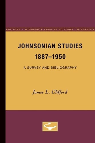 Johnsonian Studies, 1887-1950 A Survey and Bibliography
