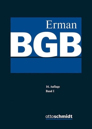 Erman Bürgerliches Gesetzbuch Band 1