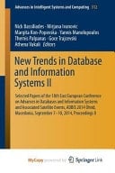 New Trends in Database and Information Systems II Selected Papers of the 18th East European Conference on Advances in Databases and Information Systems and Associated Satellite Events, Adbis 2014 Ohrid, Macedonia, September 7-10, 2014 Proceedings II