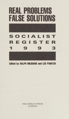 Socialist Register, 1992