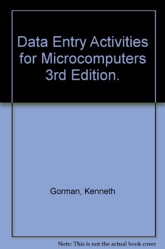Data Entry Activities for the Microcomputer