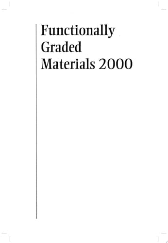 Functionally Graded Materials 2000