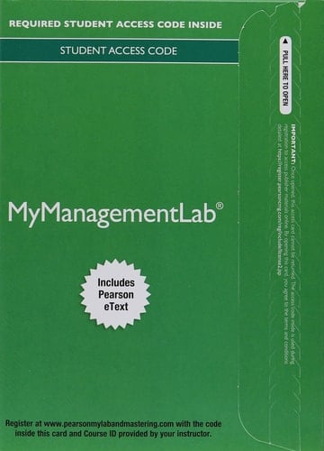 Mymanagementlab with Pearson Etext -- Access Card -- For Organizational Behavior
