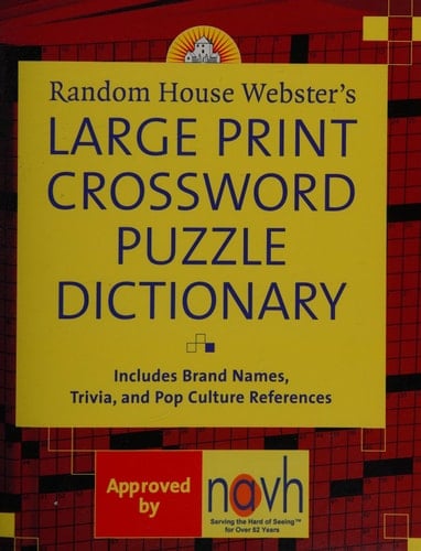 Random House Webster's Large Print Crossword Puzzle Dictionary