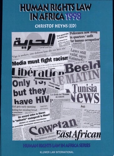 Human Rights Law in Africa 1998