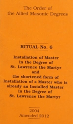 Allied Masonic Degrees Ritual No 6