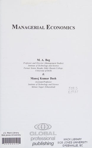 Managerial Economics
