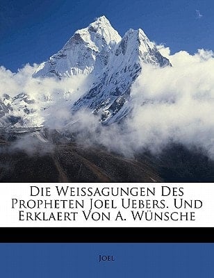 Die Weissagungen Des Propheten Joel Uebers. Und Erklaert Von A. Wünsche (German Edition)