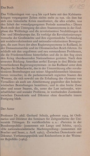 Dtv-Weltgeschichte des 20. Jahrhunderts Revolutionen und Friedensschlüsse 1917-1920