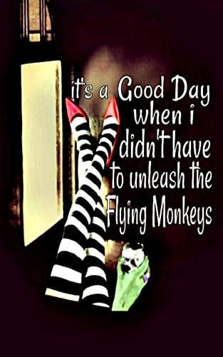 It's a Good Day When I Didn't Have to Unleash the Flying Monkeys Weekly Planner and Journal